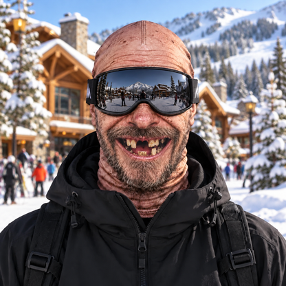 🎿 Realistic Face Balaclava – Funny Ski & Snowboard Mask for Cold Weather Adventures