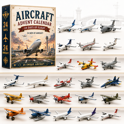 ✈️ Aircraft Advent Calendar 2026 | 24 Days of Flight with 24 Unique Miniature Airplanes, Jets & Aviation Collectibles 🎄🎁
