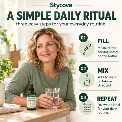 Stycove Lymphatic Drainage Drops | 4-Botanical Daily Lymphatic Support, Alcohol-Free & Vegan, 2 Fl Oz