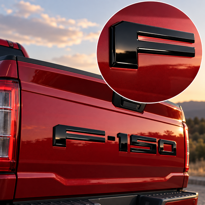 3D Raised Tailgate Letters – Premium ABS Overlay Trim Stickers