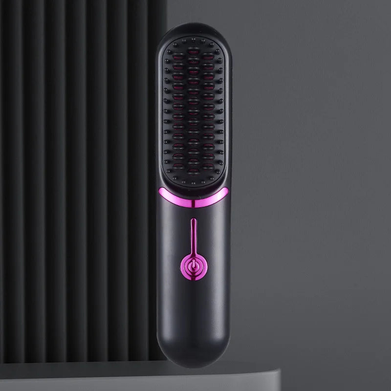Cordless straightening and curling brush 2 in 1