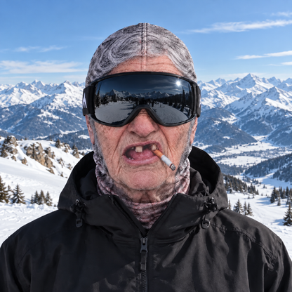 🎿 Realistic Face Balaclava – Funny Ski & Snowboard Mask for Cold Weather Adventures