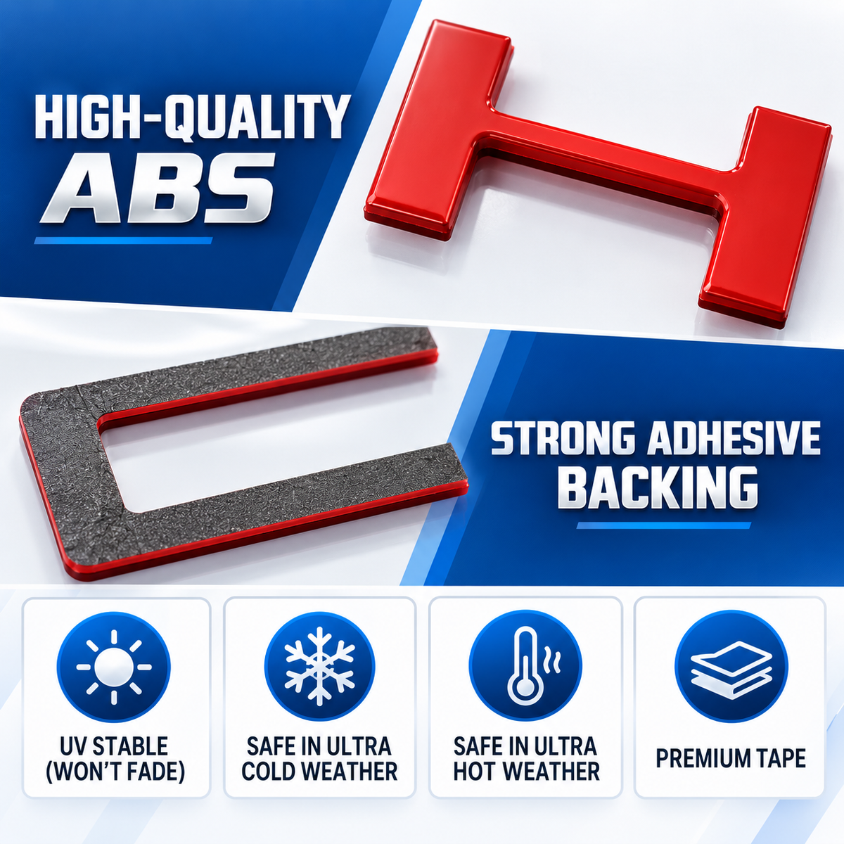 3D Raised Tailgate Letters – Premium ABS Overlay Trim Stickers