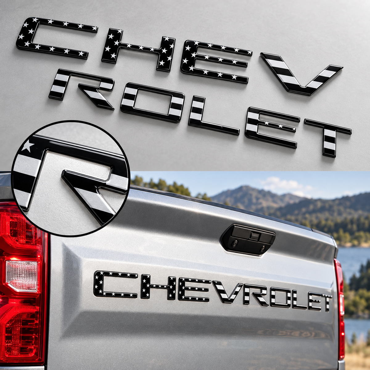 3D Raised Tailgate Letters – Premium ABS Overlay Trim Stickers