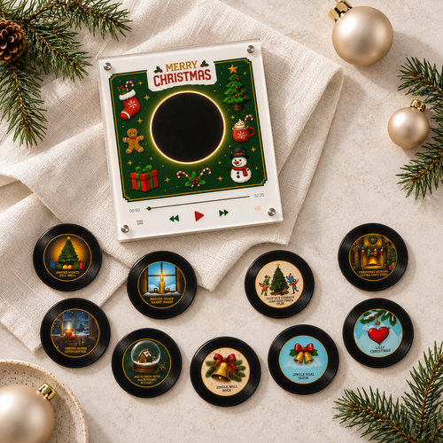 Christmas Vinyl Player Set