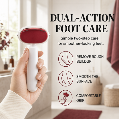 🦶Dual‑Sided Foot Callus Remover, Replaceable Stainless Steel Blade Foot Scraper