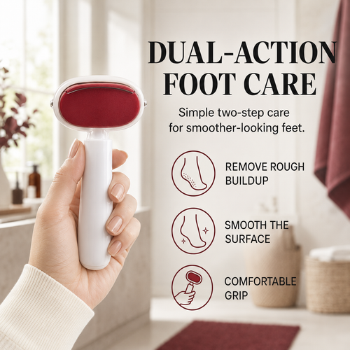 🦶Dual‑Sided Foot Callus Remover, Replaceable Stainless Steel Blade Foot Scraper