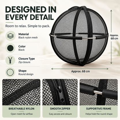 Portable Outdoor Cat Enclosure Mesh Ball Cat Cage