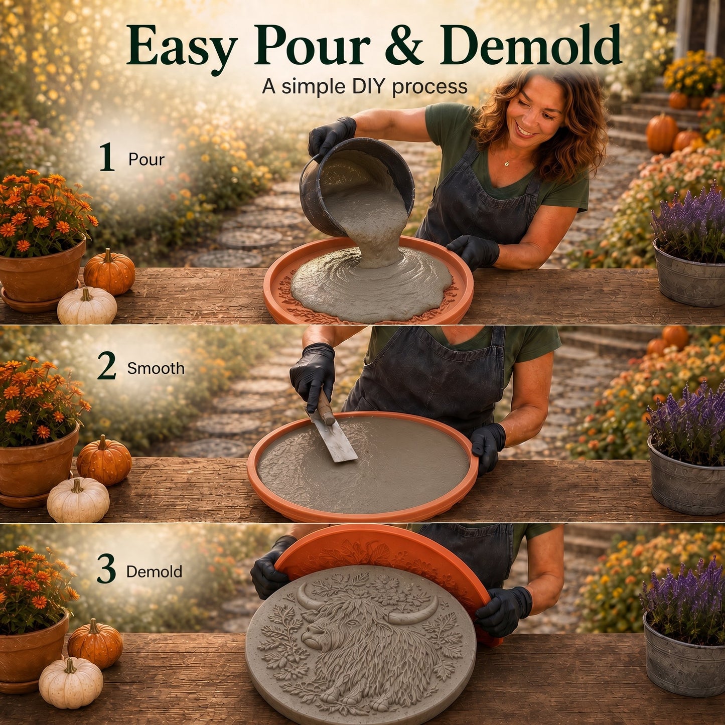 Reusable Animal-Themed Garden Art Mold – Bring Nature to Life in Your Garden