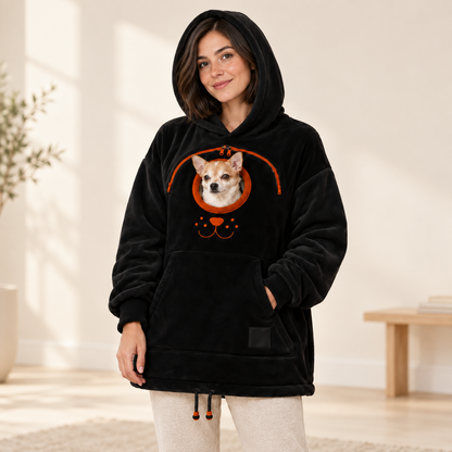 ⏰LAST DAY 50% OFF 🐾 Cozy Pet Carrier Hoodie — Built-In Pouch for Cats & Small Dogs