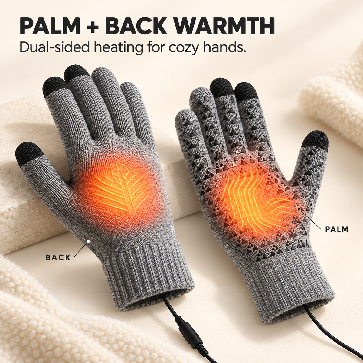 USB-Heated Winter Gloves – Warm & Touchscreen-Friendly