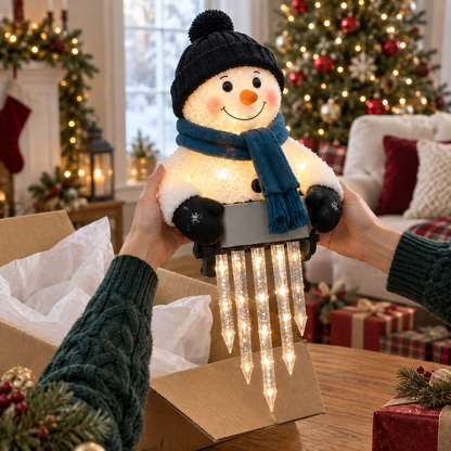 ☃️WinterGlow Snowman Icicle Light Decor
