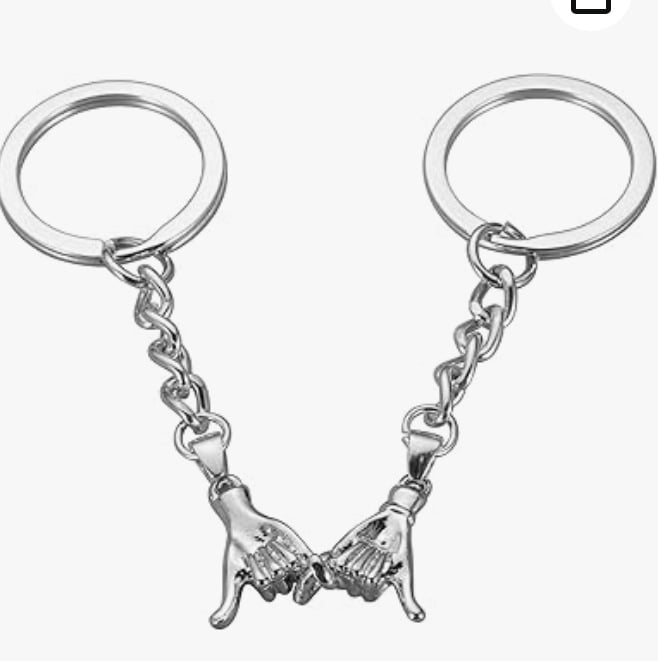 🎁 Valentine’s 2PCS Pinky Promise Keychains, Perfect Couple Gift