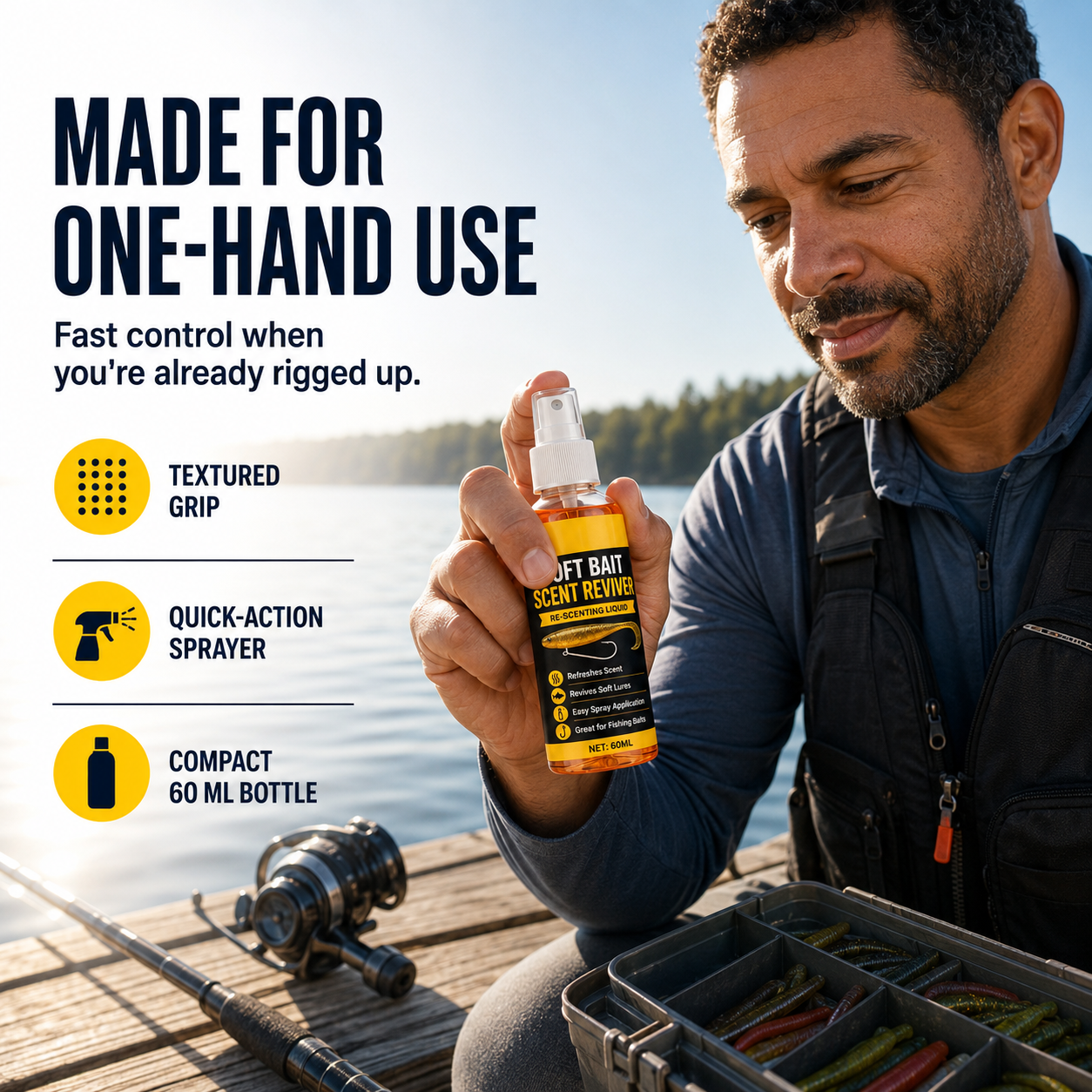 Soft Bait Scent Spray – Instant Fish-Attracting Reviver