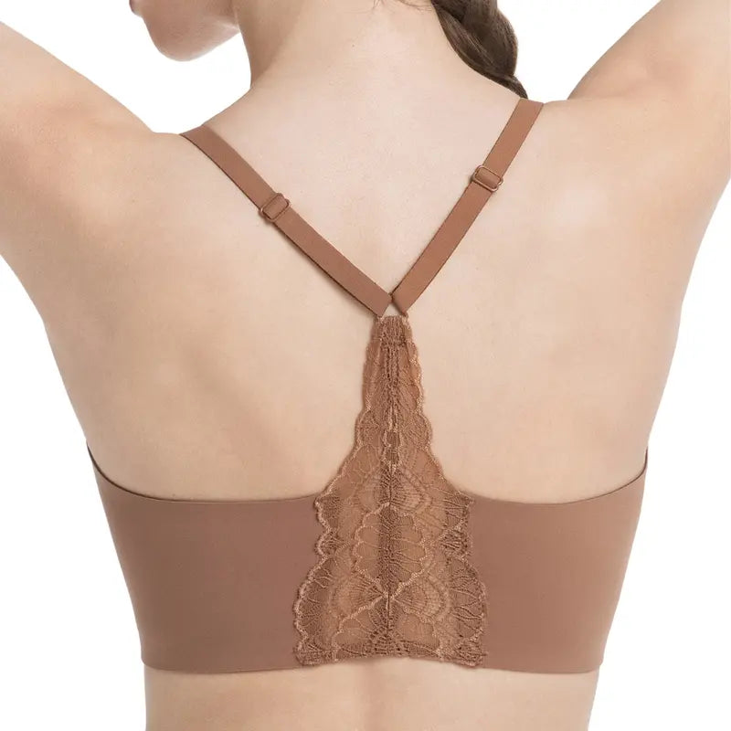 Lusait Lace Jelly Bra Bralettes for Women | Seamless Wireless Deep V