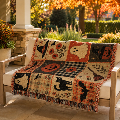 Multi-Function Woven Tassel Blanket, 130x160cm