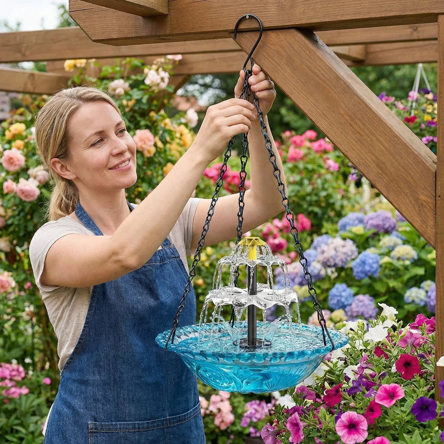Solar Cascade Hanging Bird Bath Fountain🎁Buy 2 Free Shipping