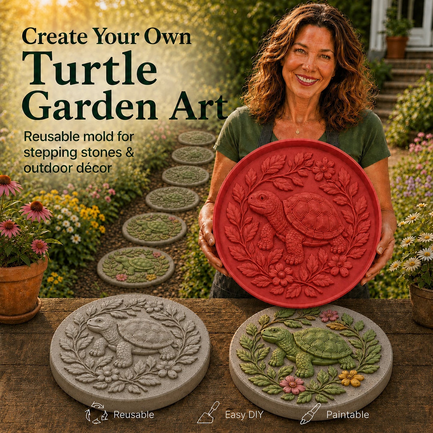 Reusable Animal-Themed Garden Art Mold – Bring Nature to Life in Your Garden