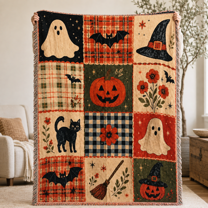 Multi-Function Woven Tassel Blanket, 130x160cm