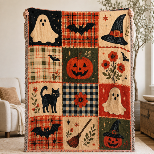 Multi-Function Woven Tassel Blanket, 130x160cm