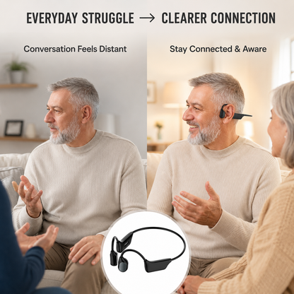 Bone Conduction Smart Hearing Aid Bluetooth Earphones