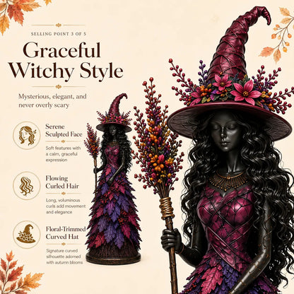 🧙 Enchanted Autumn Witch Figurine