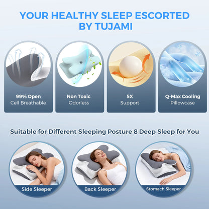 Stycove Adjustable Ergonomic Memory Foam Pillow