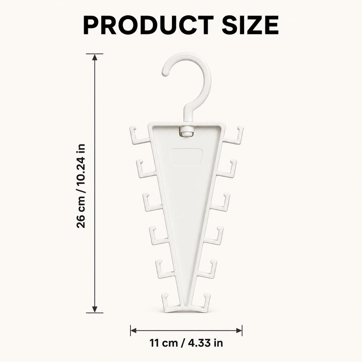 V-Shaped 12-Hook Rotating Closet Organizer, Space-Saving Hanger for Shirts, Pants, Scarves & Accessories