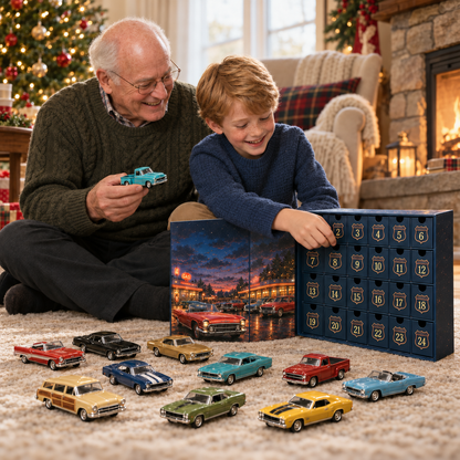 24 Days of Classic American Cars Advent Calendar – 24 Vintage Ride Collectibles for Car Lovers