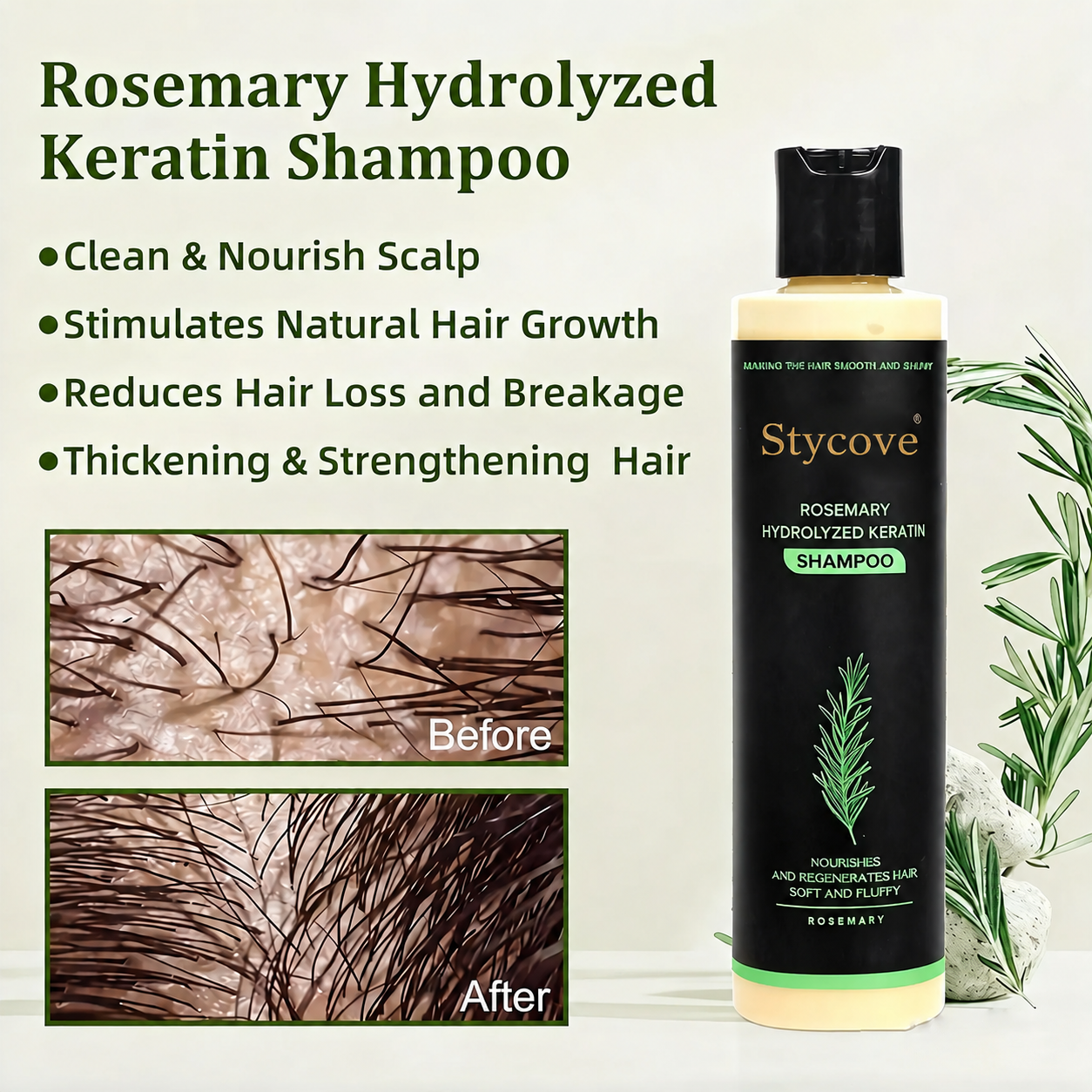 Stycove Organic Rosemary Hair Growth Shampoo