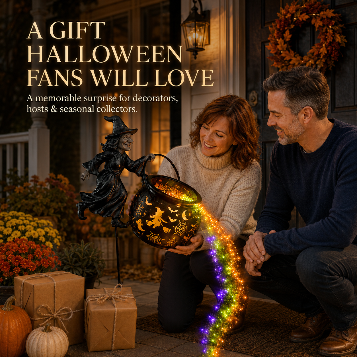 🎃Halloween Witch Cauldron Garden Light