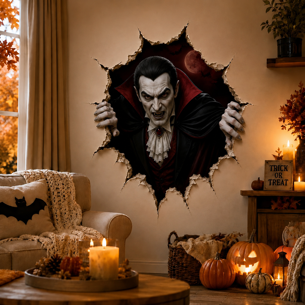 Halloween Break-In 3D Wall Decals