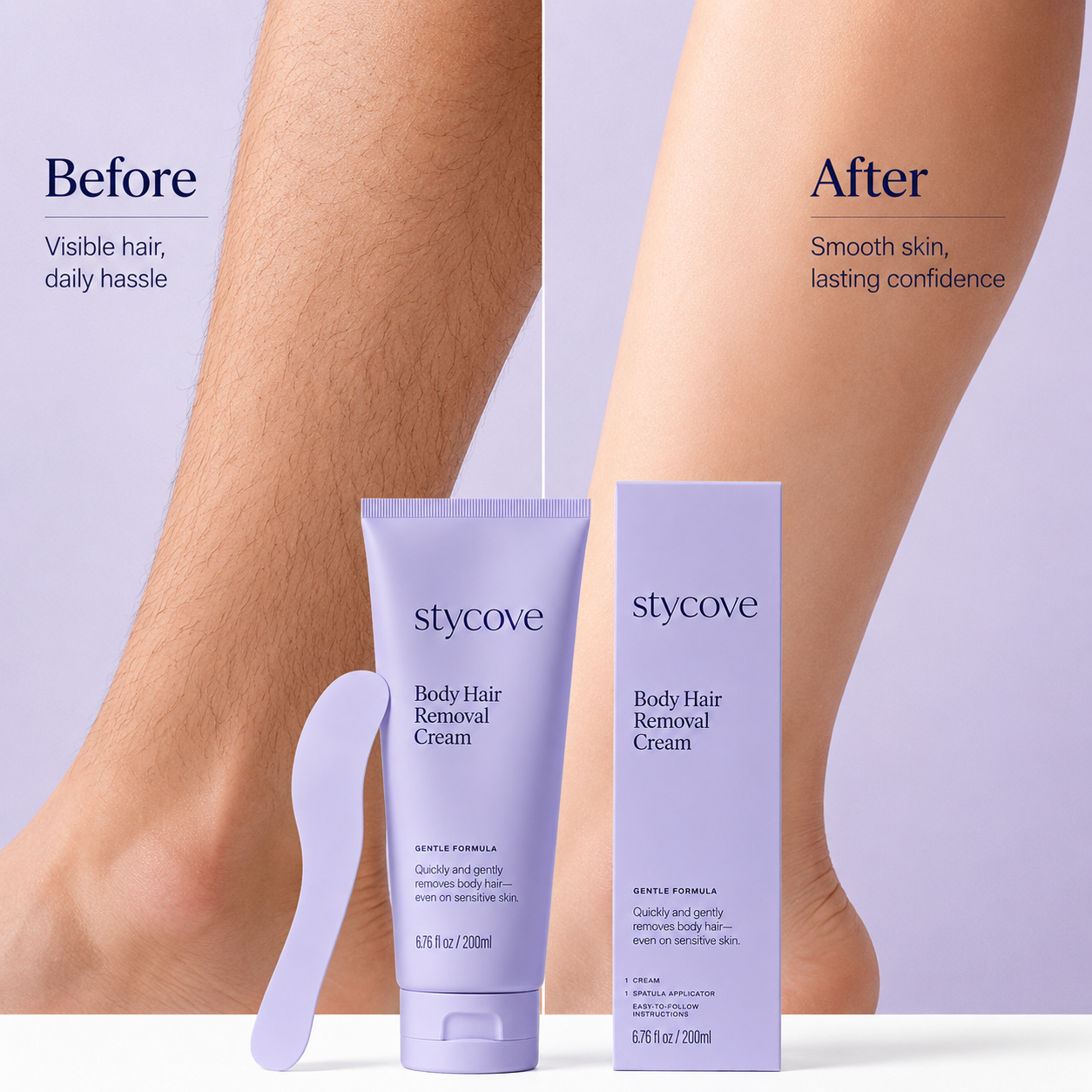 Stycove Body Hair Removal Cream routine