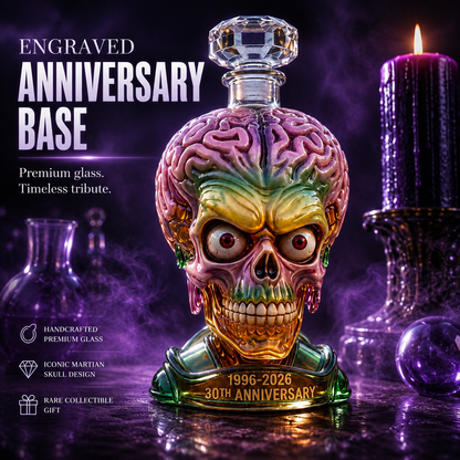🧠 Alien Skull Glass Liquor Decanter