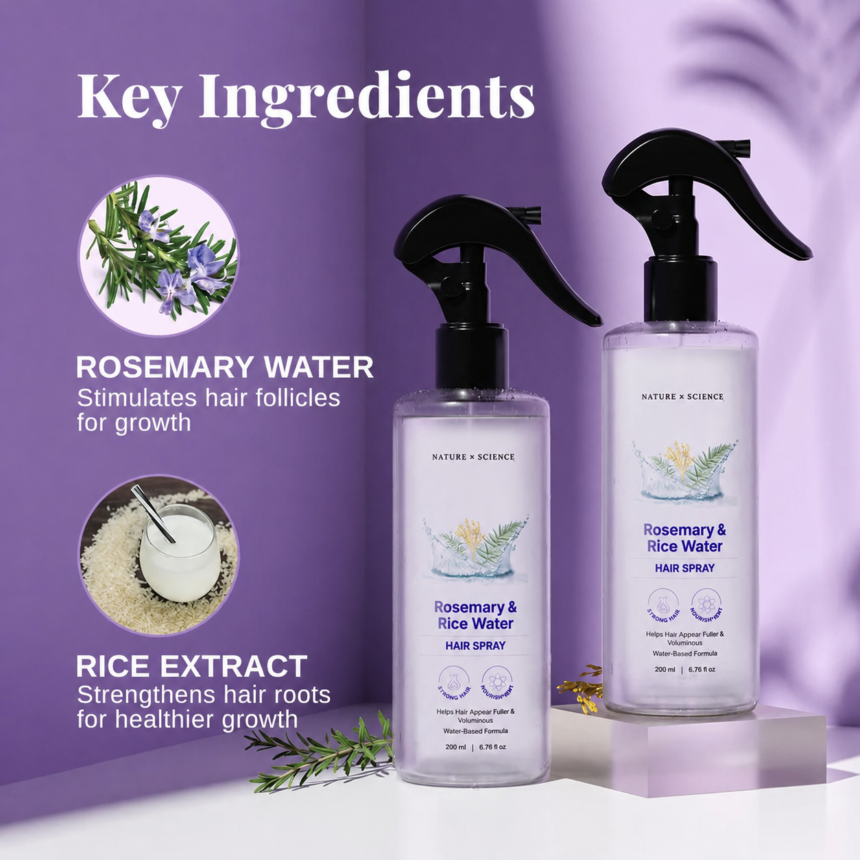 Nature x Science Rosemary Water & Rice Water 200 ml