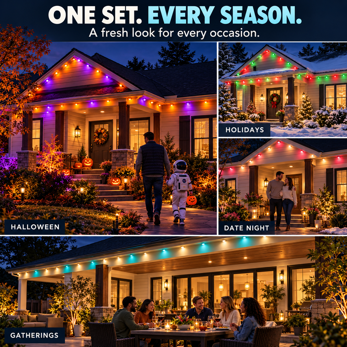 Smart Rainbow LED Permanent Outdoor Light - Smartlight 🎁