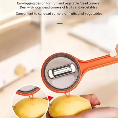 Retractable Splash-Proof Peeler — No More Messy Kitchen Counters 🥔✨