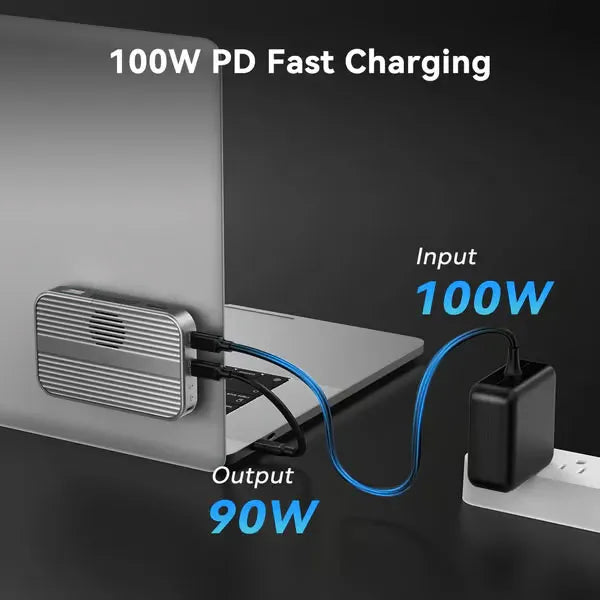 ❄️Card-Sized Cooling SSD Hub! Ice-Storm Cooling 6-in-1 USB C Hub