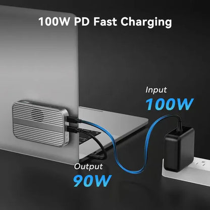 ❄️Card-Sized Cooling SSD Hub! Ice-Storm Cooling 6-in-1 USB C Hub