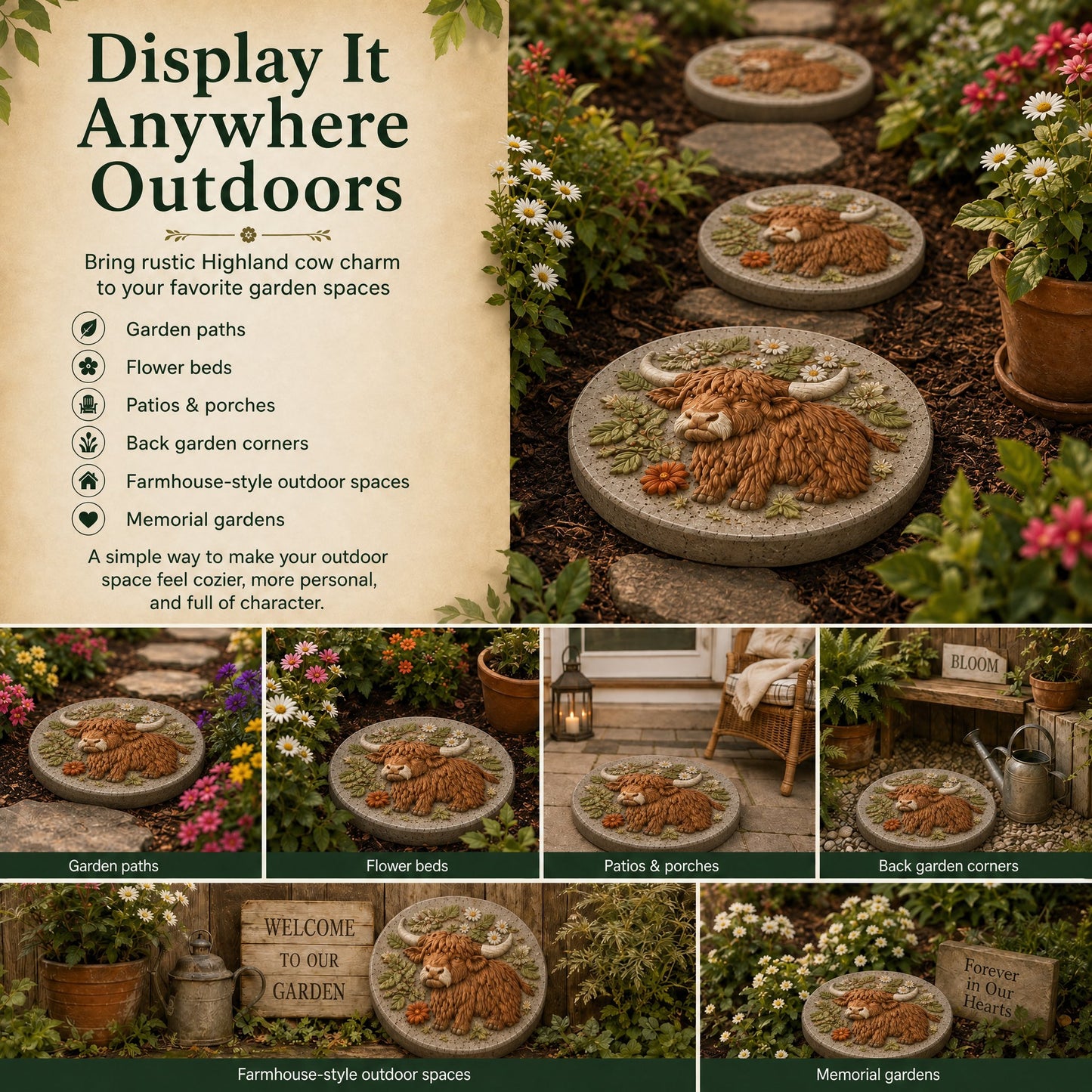 Reusable Animal-Themed Garden Art Mold – Bring Nature to Life in Your Garden