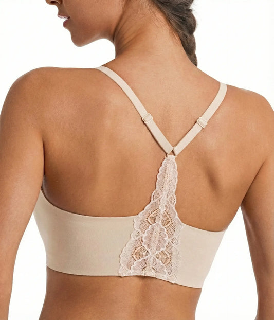 Lusait Lace Jelly Bra Bralettes for Women | Seamless Wireless Deep V