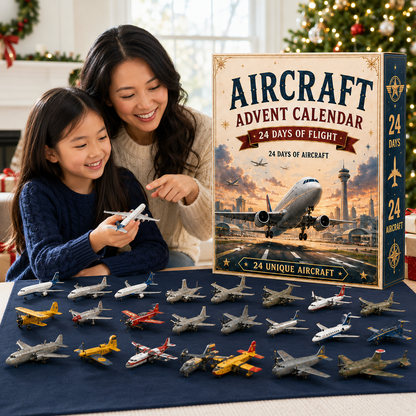 ✈️ Aircraft Advent Calendar 2026 | 24 Days of Flight with 24 Unique Miniature Airplanes, Jets & Aviation Collectibles 🎄🎁
