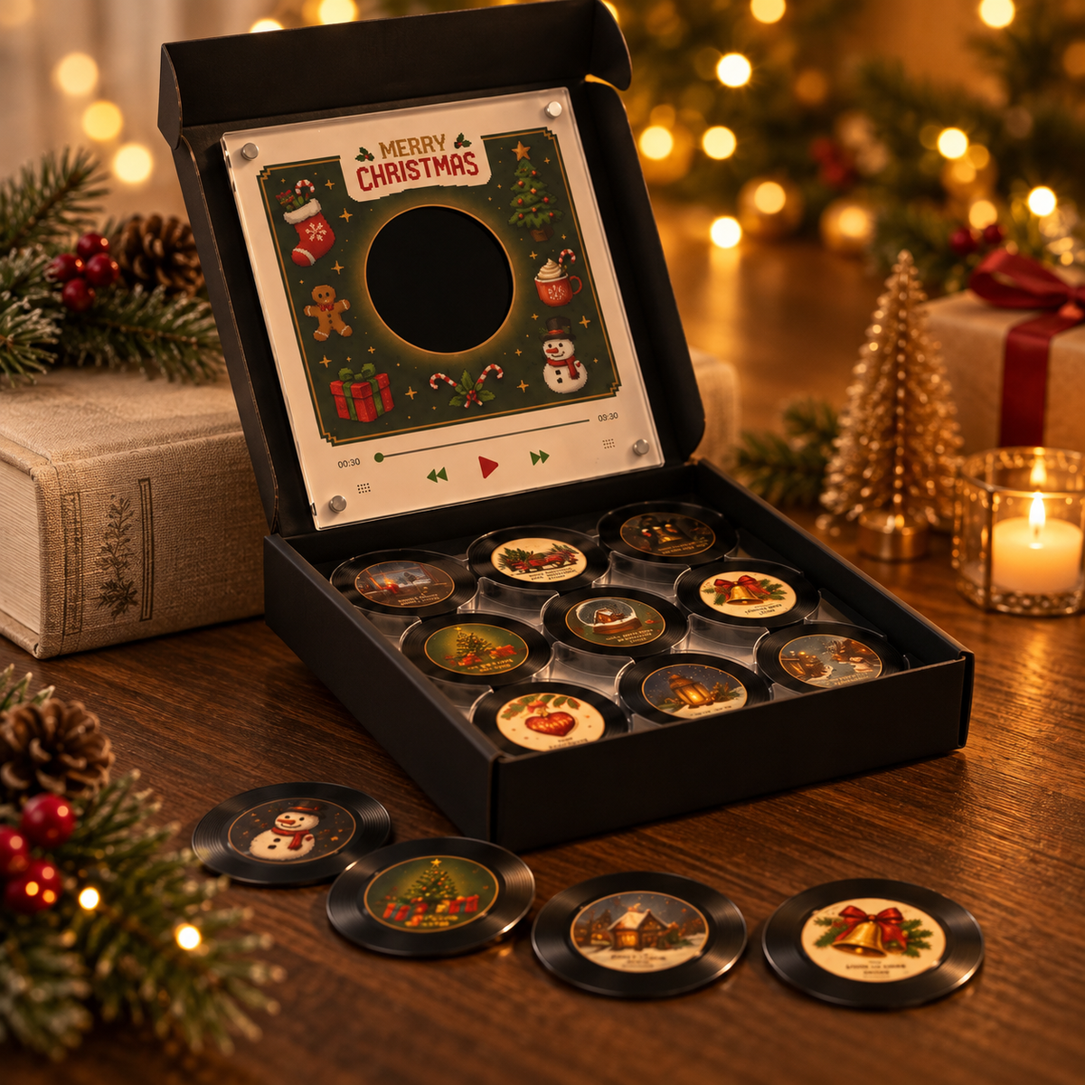 Christmas Vinyl Player Set