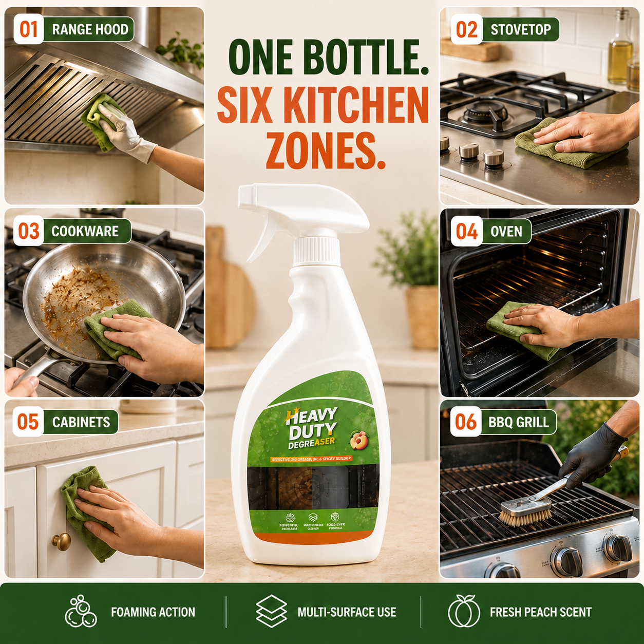 Heavy duty degreaser-Range Hood Cleaner Spray🧼🚀