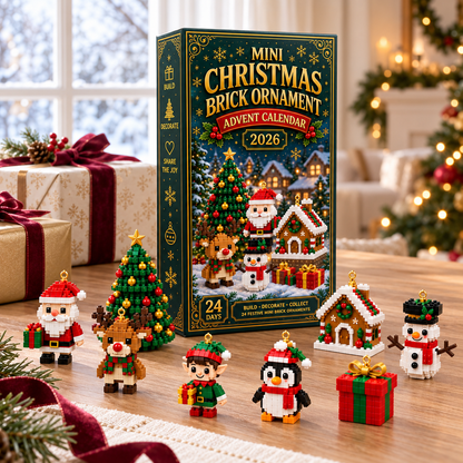 ⏳ Last day to save 49% – 🎄 24-Day Mini Christmas Ornament Advent Calendar | 24 unique festive buildable designs with hanging loops—perfect for decorating Christmas trees, wreaths, and holiday displays 🧱