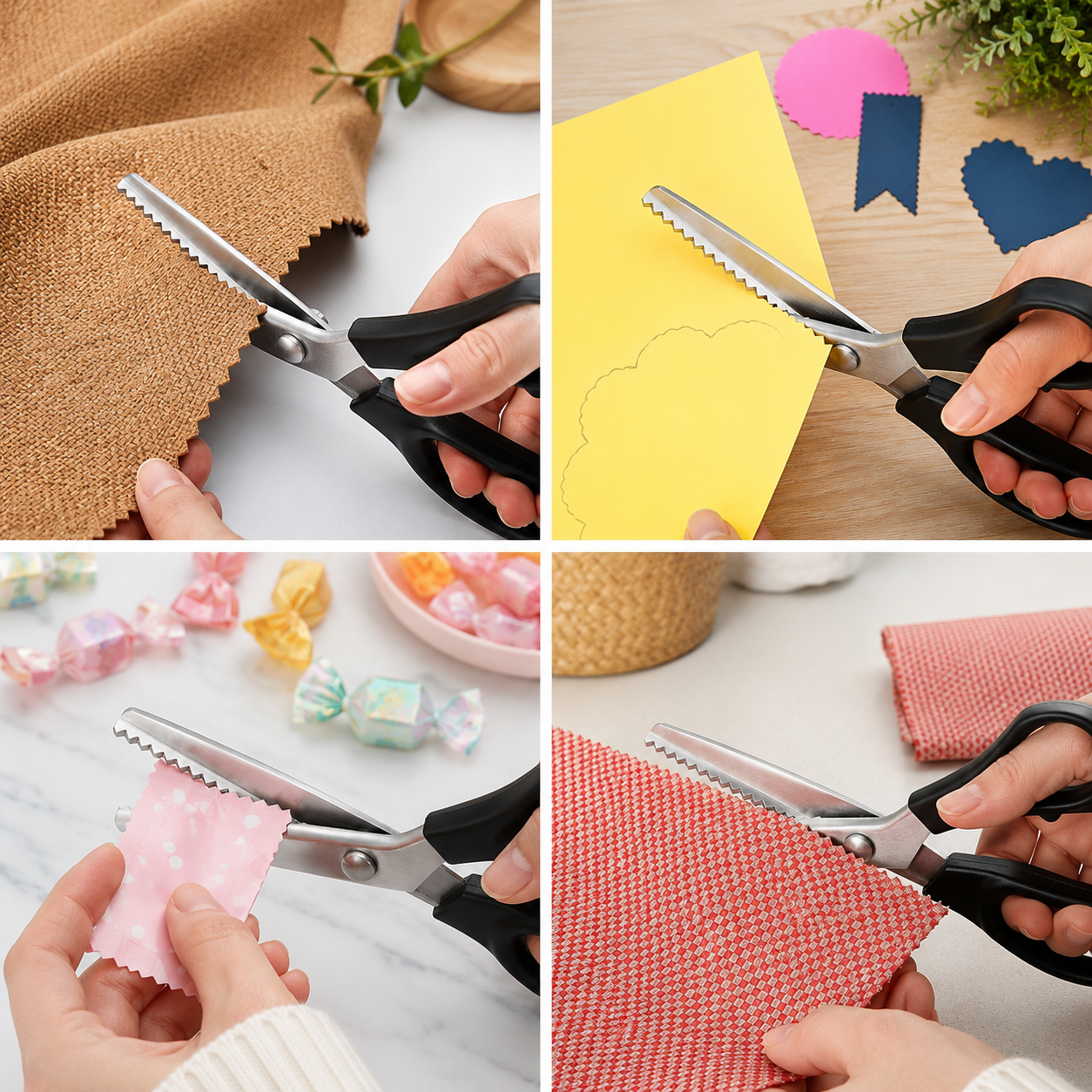 Stainless Steel Zig Zag Scissors with Serrated Teeth - Perfect for DIY Crafts✂️