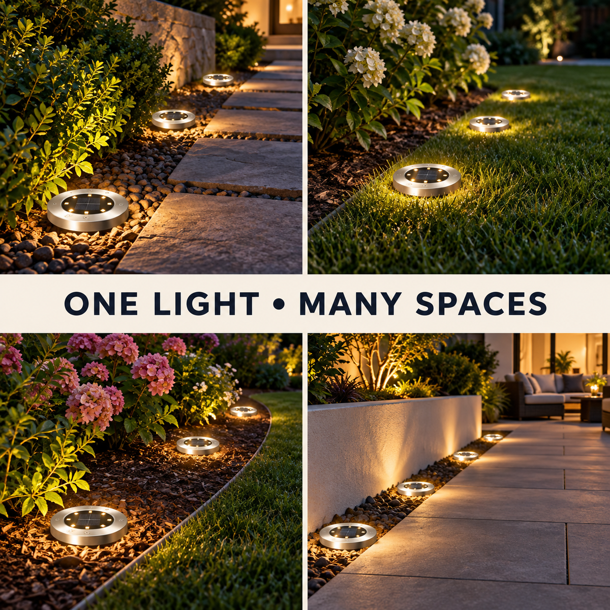 Outdoor Solar Disk Lights – Waterproof In-Ground Landscape Lighting