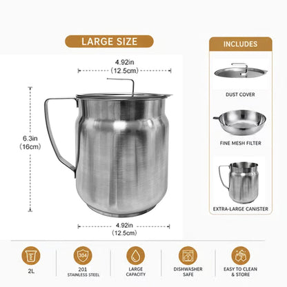 4-in-1 Oil Filter Fryer Pot