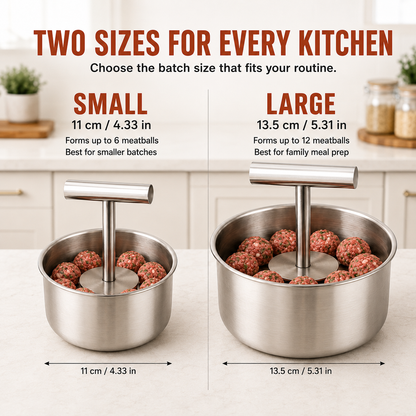 🍝 FAMILY KITCHEN DEAL | Stainless Steel Meatball Press – Make Uniform Meatballs for Pasta, Dinner & Meal Prep