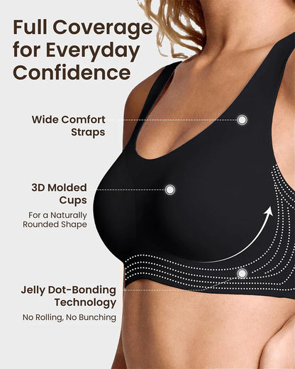 Seamless Wireless Full Coverage Bralette for Women
